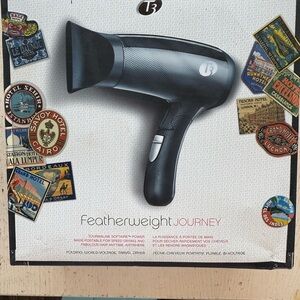 T3 Featherweight Journey Hair Dryer in Black and Silver